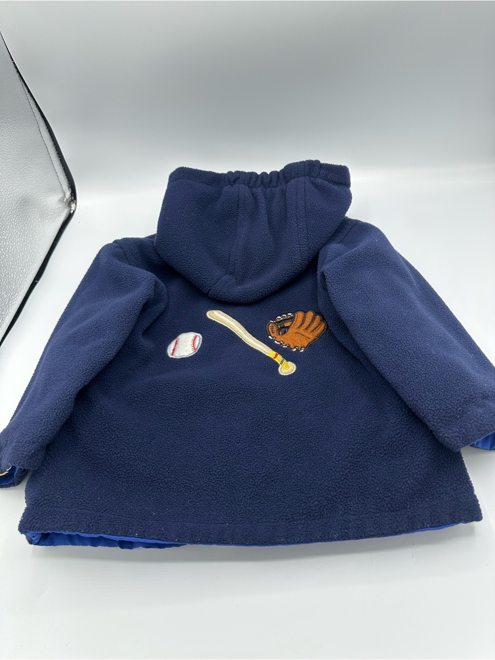 Vtg Bon Bebe Reversible Baseball Jacket Patches Sz 3T